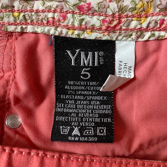 YMI NWOT Coral Pink Hot Shorts Size 5 Juniors - Picture 4 of 6